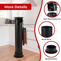 Poubelle à café commerciale sur pied 17L grande capacité pour expresso et déchets de café, outil de café, tube de retrait des grondes, seau à grondes, boîte de retrait des grondes