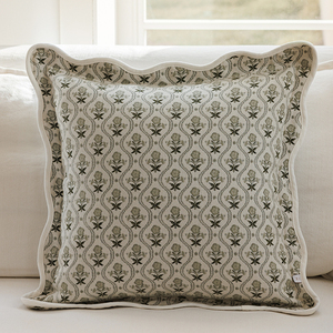 Fodera per <span class=keywords><strong>cuscino</strong></span> decorativo Innermor Jacquard 45x45cm 100% Poliestere <span class=keywords><strong>con</strong></span> <span class=keywords><strong>bordo</strong></span> ondulato, stile moderno, per divano e casa - Product Image 2
