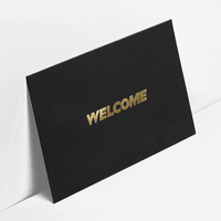 Enveloppes personnalisées en carton noir recyclé avec logo en feuille d'or pour carte-clé d'hôtel, enveloppe imprimée de qualité supérieure, fabrication d'enveloppes