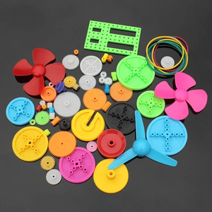 Juego de palas de hélice de engranajes de plástico, 55 Uds., engranaje de reducción doble individual, engranaje helicoidal, Robot, helicóptero, piezas de coche, Kit DIY - Product Image 4