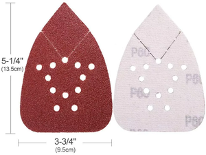 Lokale Voorraad In Ons-50 Stuks 5-1/4 "X <span class=keywords><strong>3</strong></span>-<span class=keywords><strong>3</strong></span>/4" Muis Schuurmachine Schuurpapier Detail Schuurpads Haak Lus 60-220grit Schuurschijven - Product Image 3