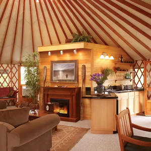 Yourte mongole maison hiver rond <span class=keywords><strong>Yurta</strong></span> glamping bois nouveau Design moderne luxe mongol maison tente - Product Image 3
