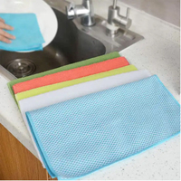 Filet à récurer en maille de bonne qualité en gros chiffon de vaisselle en microfibre chiffon de nettoyage de table