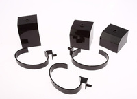 Présentoir de montres à anneau dentelé noir, ajustable, brillant, en forme de cercle, organiseur, 1 pièce