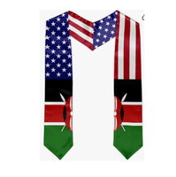 Pays mixte Usa Haïti Drapeau Graduation Étole Drapeau National Graduation Sash Pennant Style pour les diplômés