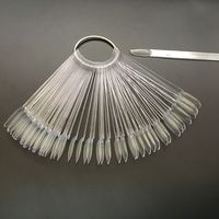 50 cartes de couleurs de vernis à ongles en acrylique, rondes, en forme d'éventail, à couverture complète, avec design personnalisable et échantillons de couleurs