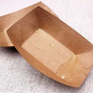 Cajas de Cartón Kraft Marrón Desechables y Compostables para Servir Alimentos, Resistentes a la Grasa, para Hot Dogs - Product Image 2