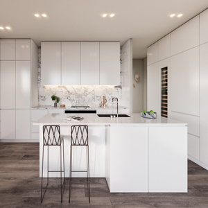 Fournisseur chinois de cuisines modulaires laquées sans frais, meubles de <span class=keywords><strong>cuisine</strong></span> intégrés pour la maison - Product Image 1