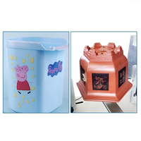 Mesin Sablon Pot Bunga Prismatik QFW Multi-Sisi Semi-Otomatis Printer Putar Mesin Sablon Printer Layar