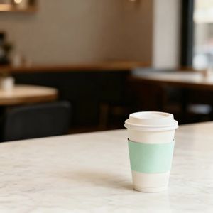 One-Stop Customizable Biodegradable White Paper Kraft Ripple Double-Wall Coffee Cups 90mm Diameter Offset Printing <strong>Realpack</strong> - Product Image 3