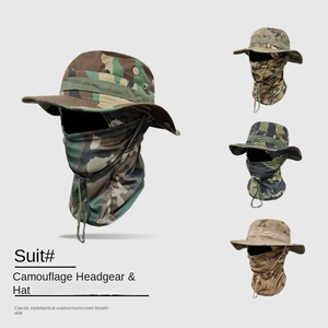 Chapeau Bennie pour les sports de plein air Camouflage Edge Windproof Drawstring Headgear pour l'alpinisme, la pêche, le voyage et la randonnée - Product Image 6
