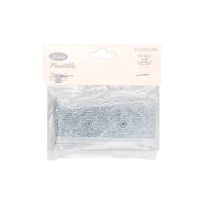 Encaje Ilan Puntilla 45x150mm Blanco, Adorno Decorativo para Costura y Manualidades - Product Image 2