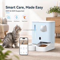 Distributeur de nourriture intelligent pour animaux de compagnie avec caméra, grande capacité 5L, double bande Wi-Fi, contrôle par application, pour chiens