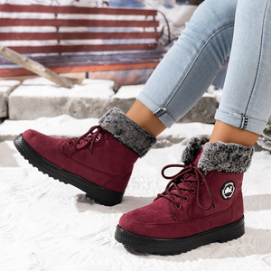 Giày mùa đông <span class=keywords><strong>2025</strong></span> kiểu dáng mới thời thượng dành cho nữ, giày thời trang có thể tùy chỉnh logo, chọn chất liệu cotton, giày giữ ấm bằng len lông, giày tuyết nữ - Product Image 2
