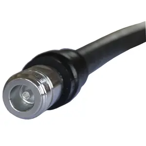 DIN male right angle to N female straight RF connector for 1/2" flexible jumper cable 0.5m