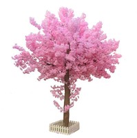 Pohon Bunga Sakura Buatan Grosir untuk Latar Belakang Pernikahan |   Pohon Sakura Palsu 7FT dalam Pot dengan Batang Fiberglass