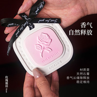 Diffuseur d'air créatif en plâtre bicolore parfumé à la rose pour voitures, aérateurs, armoires et usage domestique