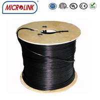 Qualité supérieure rg11 à triple blindage câble coaxial avec le fil de messager