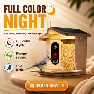 Mangeoire à oiseaux intelligente professionnelle avec caméra HD 4K, alimentation solaire sans fil, identifiant les espèces, détection automatique de la nourriture - Product Image 2