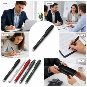 Bolígrafo de Metal Negro Premium con Logotipo Personalizado, Bolígrafo de Lujo para Regalo Corporativo OEM - Product Image 3