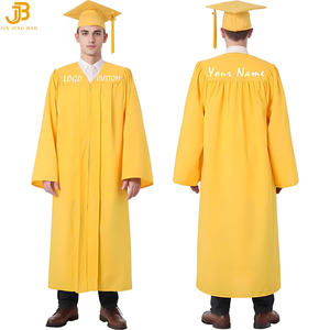 Vestidos y gorras de graduación amarillos mate para adultos de la mejor calidad a precio barato para la escuela - Product Image 2