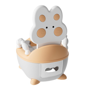 Asiento de entrenamiento para ir al baño para niños pequeños con respaldo alto, material PP suave, silla de inodoro para bebés para el aprendizaje del uso del inodoro. - Product Image 3