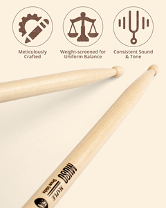 <span class=keywords><strong>Baquetas</strong></span> de Madera de Arce Natural 5B para Práctica de Batería y Actuaciones en Vivo, <span class=keywords><strong>Baquetas</strong></span> para Entrenamiento de Fuerza de Brazos - Product Image 3