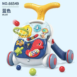 Table d'activités multifonctionnelle 2-en-1 pour bébé : trotteur éducatif et poussette jouet pour l'apprentissage de la marche - Product Image 5