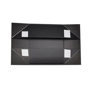 พับบรรจุภัณฑ์สีดำสี่เหลี่ยมแม่เหล็กพับกระดาษกล่องของขวัญที่มีฝาปิด - Product Image 6
