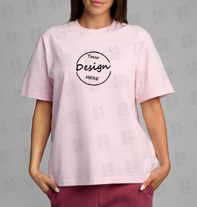 <span class=keywords><strong>T</strong></span>-<span class=keywords><strong>shirt</strong></span> Oversize <span class=keywords><strong>da</strong></span> <span class=keywords><strong>Donna</strong></span> in Cotone Pesante 250 GSM, Stampa Serigrafica Personalizzata, Stile Streetwear Baggy, Vendita all'Ingrosso OEM - Product Image 2