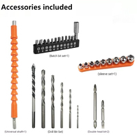 Perceuse sans fil 21V certifiée CE de qualité supérieure Outils alimentés par batterie Perceuse sans fil 48v avec lithium-ion