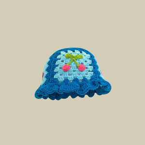 2025 moda ahuecado panameño sombrero de flores de ganchillo para mujer sombrero de pescador de punto Doudou Dou sombrero - Product Image 3