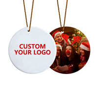 Boules de Noël personnalisées à sublimation, cadeaux, cercles vierges à sublimation, ornements en céramique