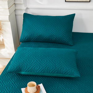 360 °   Protège-<span class=keywords><strong>matelas</strong></span> imperméable matelassé 3 pièces, drap-housse <span class=keywords><strong>anti</strong></span>-poussière pour lit Queen et King, usage domestique et hôtelier - Product Image 4