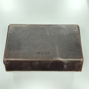 กล่องใส่นาฬิกาหนังวินเทจ SKYLET แบบ 4 ช่อง กล่องเก็บนาฬิกาสำหรับเดินทาง พร้อมซับในผ้ากำมะหยี่ สำหรับผู้ชาย - Product Image 2