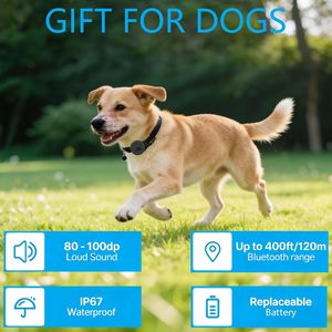 Dczsdjt Traceur intelligent pour animaux de compagnie, GPS Bluetooth, suivi en temps réel pour collier de chien, toutes races, silicone noir, compatible iOS - Product Image 4
