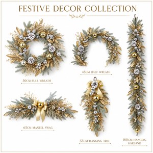 Custom OEM Plastic Iron Xmas Wreath Vintage Style <b>Front</b> <b>Door</b> Wall Hanging for Holiday Venue Display Christmas <b>Decorations</b> - Product Image 5