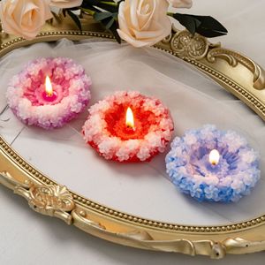 Vela aromática floral vintage hecha a mano con forma de flor para decoración del hogar, regalo de boda - Product Image 1