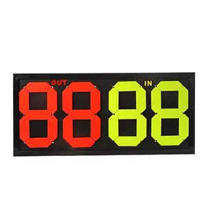 Manual Football Player Change Board PVC Dois Lados 4 Digit Soccer Football Substituição Board