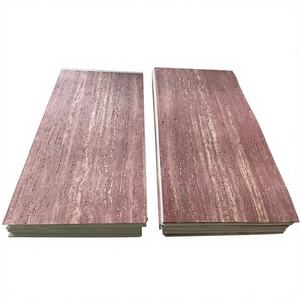 Revêtement mural intérieur moderne en pierre flexible, travertin rouge, pour la décoration des espaces commerciaux et artistiques - Product Image 1