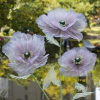 Grandes fleurs artificielles avec support, florales artisanales pour jardin, mariage, fête, hôtel, bureau, galerie d'art, vitrine