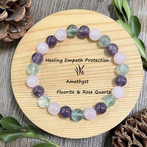 Pulsera de Piedra Natural con Cuentas de Vidrio Coloridas para el Chakra de la Garganta, Condiciones de Pago Flexibles para Mayoristas, Soporte para Lotes Mixtos - Product Image 2