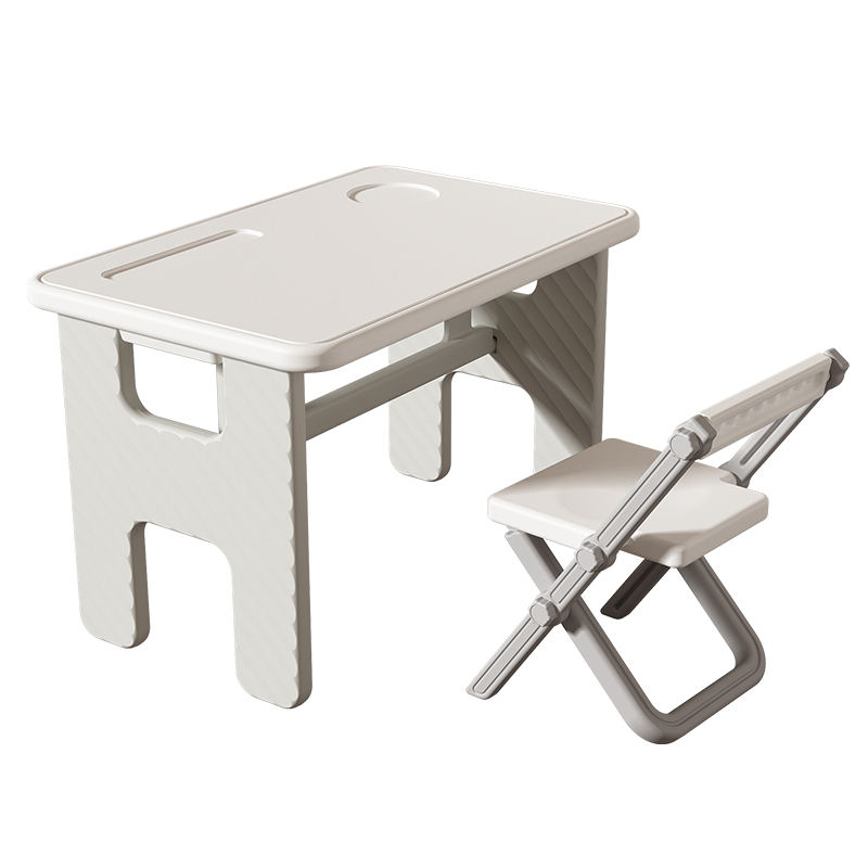 Foldable Kids Study Table Chair Adjustable Durable