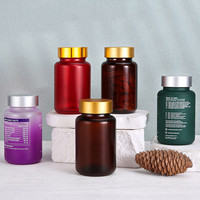 Vide vert mat givré 100ml 120ml 150ml large bouche médecine Capsule supplément tablette pilule bouteilles en verre