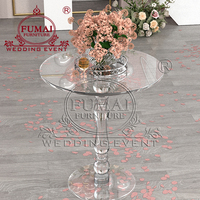 Table et chaises de mariage élégant en acrylique transparent de hauteur de bar