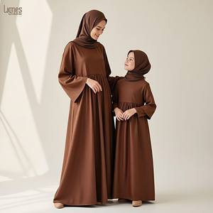Abaya Madre e <span class=keywords><strong>Hija</strong></span>, Vestido Musulmán para Mujer, Diseño de Abaya de Moda 2026 para Mujeres y Niñas - Product Image 2