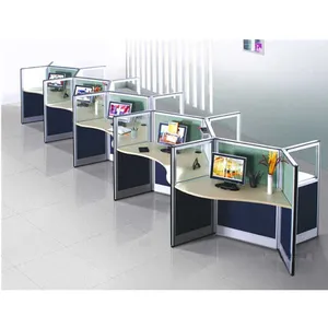 ออกแบบใหม่ Officefurniture อลูมิเนียมกั้น Cubicle Workstation ขาย