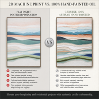 Peintures murales sur toile en acrylique faites à la main, à rayures multicolores abstraites, design unique, décoration intérieure