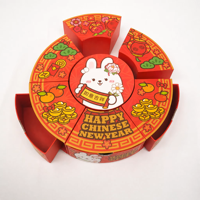 Boîte Cadeau Rigide de Luxe Personnalisée avec Logo, Vente en Gros, Boîte Tiroir Rotative Ronde pour Bonbons, Emballage Alimentaire de Qualité pour le Nouvel An Chinois