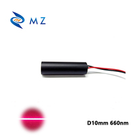 Nuevo Módulo Láser de Línea Roja Compacto Mini de 10 mm, 660 nm, 150 mW, 110 Grados, Lente de Vidrio, Durabilidad Industrial, Posicionamiento, MZLASER